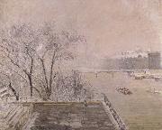 Camille Pissarro The Louvre under snow oil